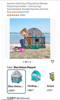 Summer brand Pop&Play play yard with shade