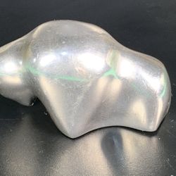 Artist Hoselton Signed Aluminum Bison Buffalo Sculpture Vintage Figurine Canada