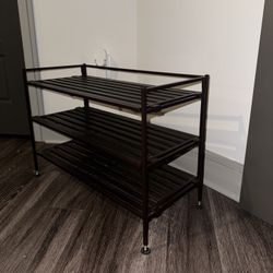 3-Tier Resin Slatted Shoe Rack