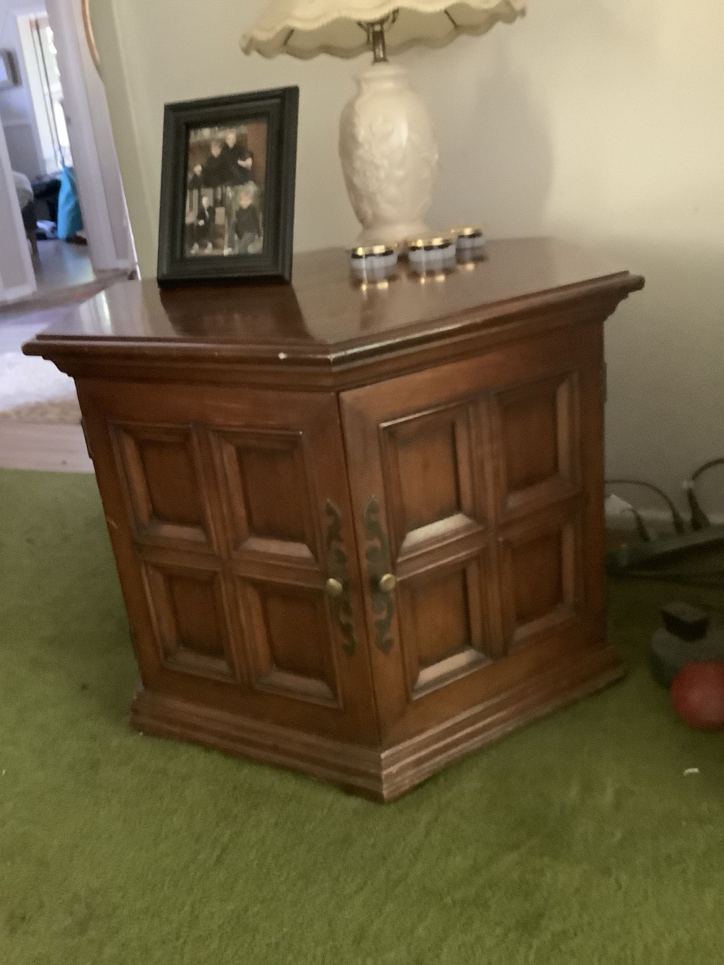 Vintage Octagon Shaped End Table