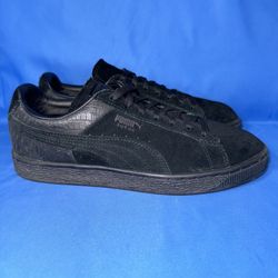 Size 6 Puma Suede Classic Casual Emboss, Puma Black, 361372 01