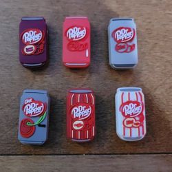 Lot Of 6 Dr Pepper Shoe Charms 