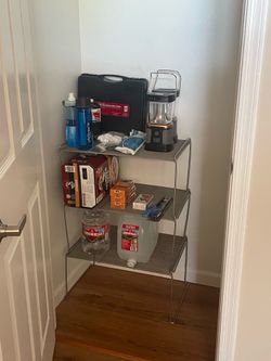 Container Store wire stackable Shelf x3
