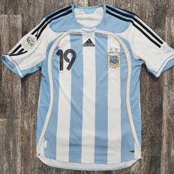 2006 Adidas Argentina Home Soccer Jersey Lionel Messi Men S