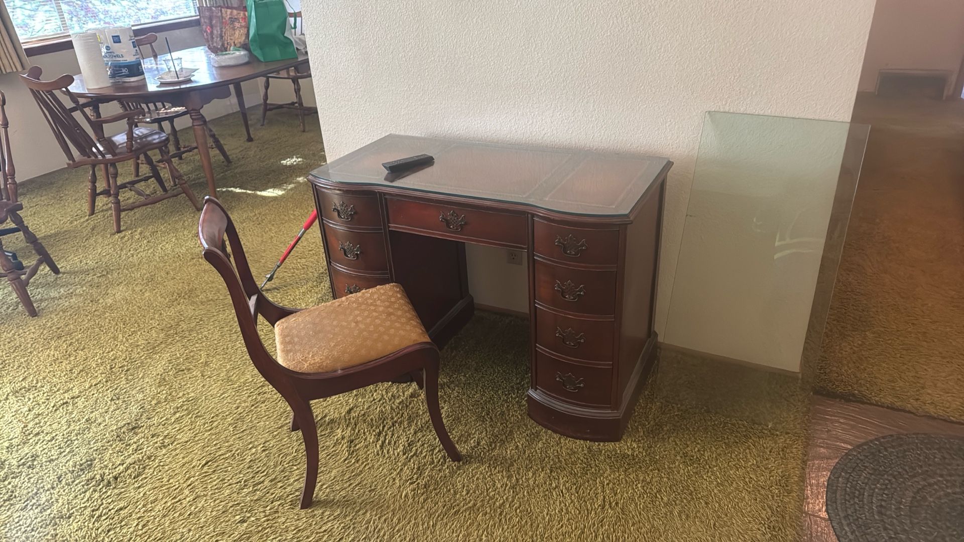 Antique Desk With Chair