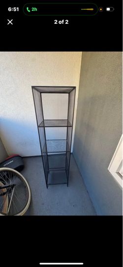 Black Metal Mesh 5-Tier Shelving Unit