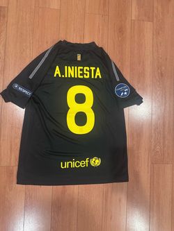 Barcelona Retro 2011 Black, Andres Iniesta #8, Champions league patch