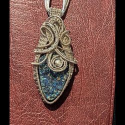 Silver Wire Wrapped Gemstone Necklace