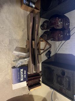 Disassembled pool table