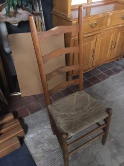 Ladder back chair. 15.00
