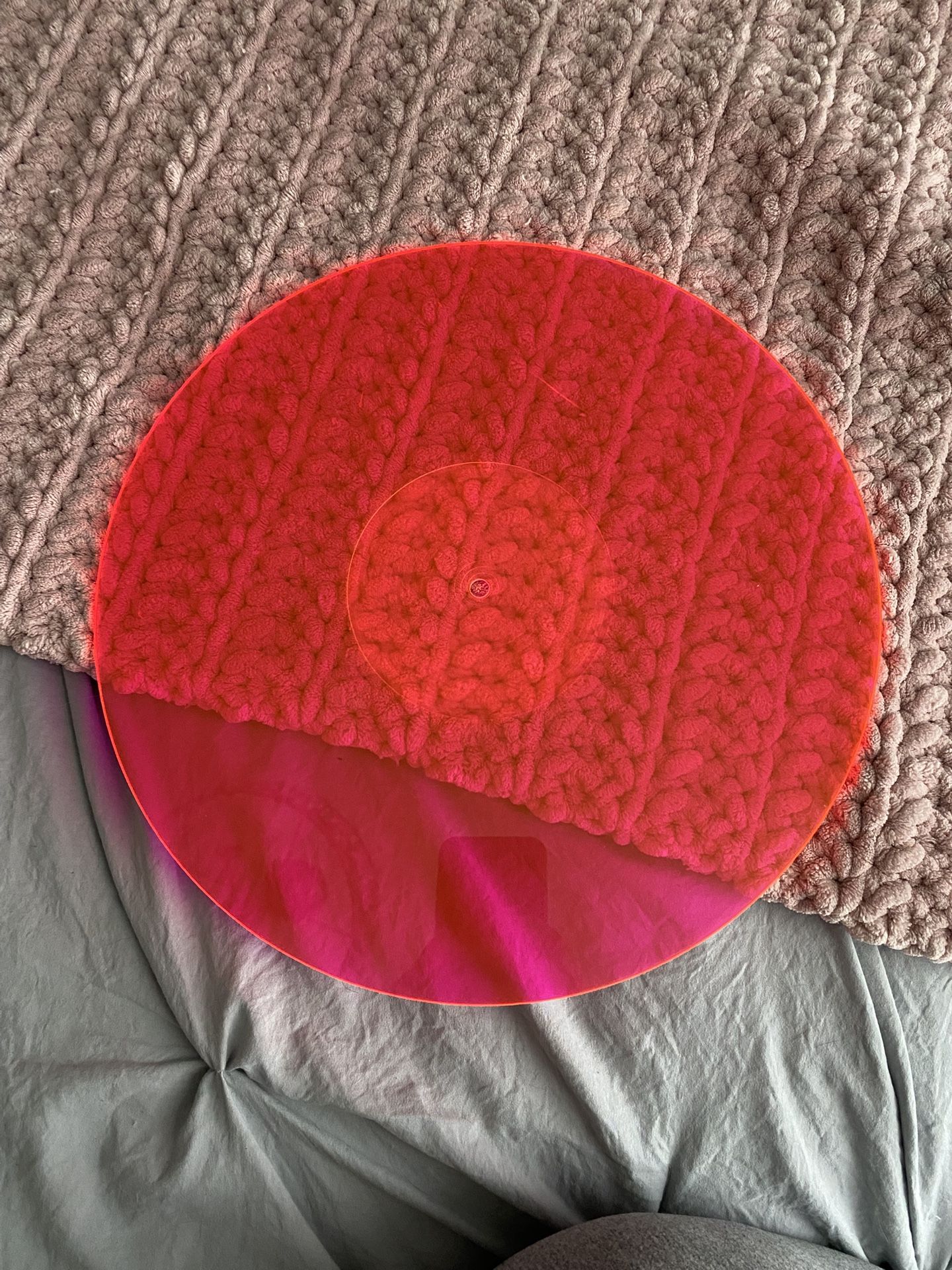 Pink Transparent Vinyl Slipmat