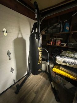 Everlast boxing bag with stand