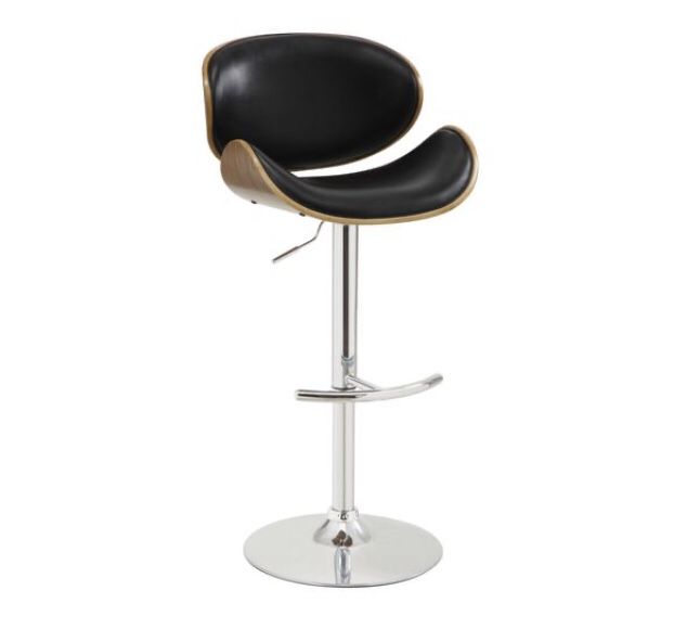 Adjustable Bar Stool Black And Chrome each