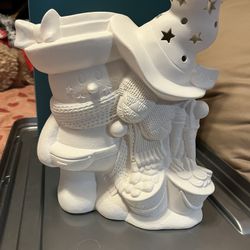 Ready To Paint- Ceramic Snowman & ornaments