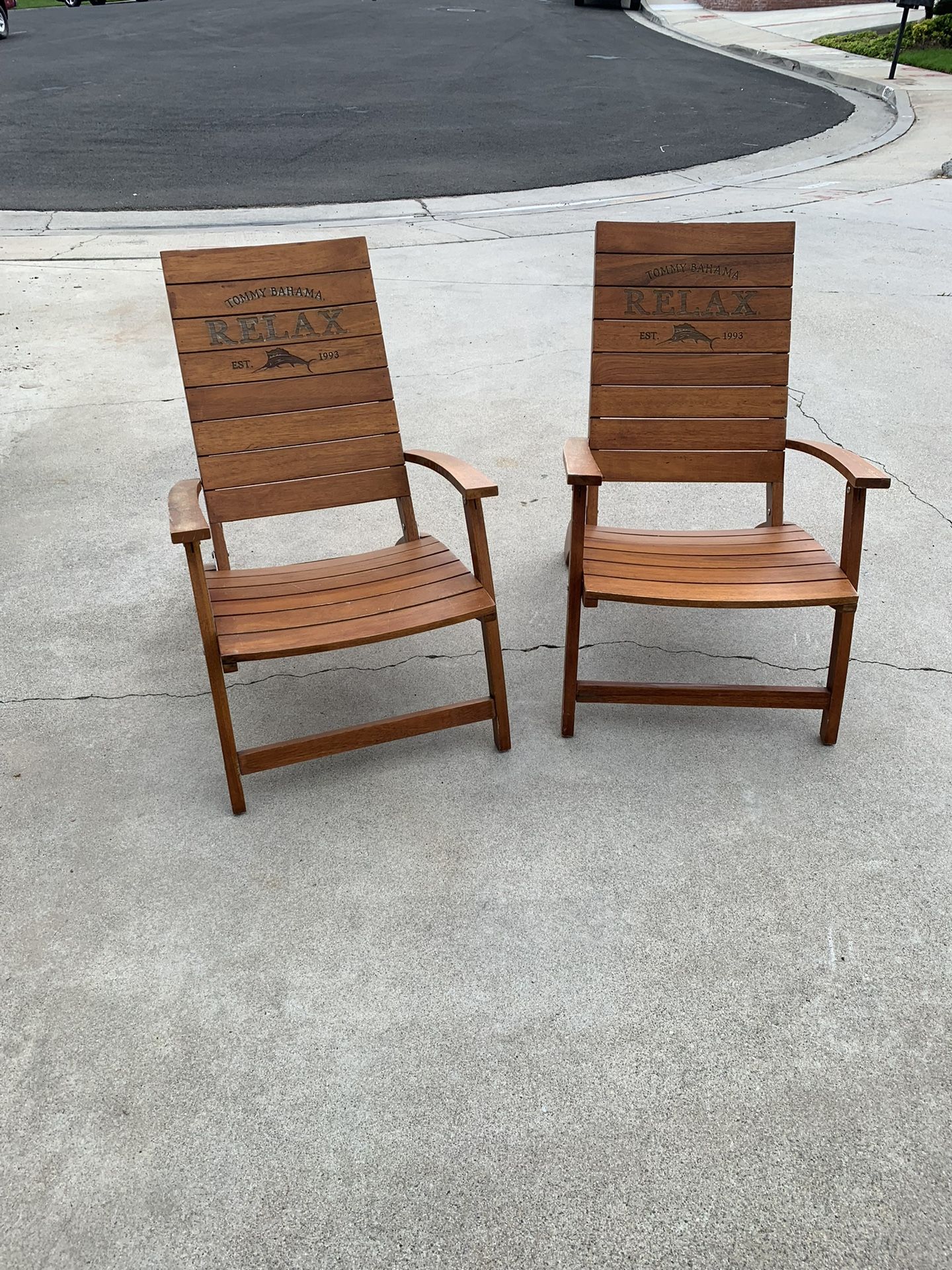 Tommy Bahama Folding Adirondack Chairs