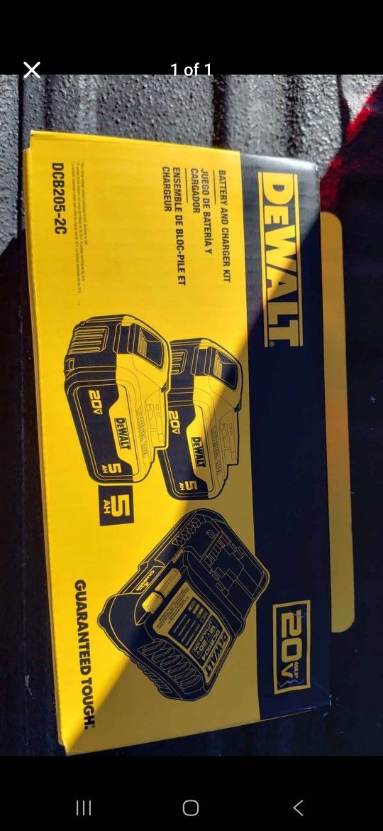 Dealt Charger And Battery Kit 20V 5AH