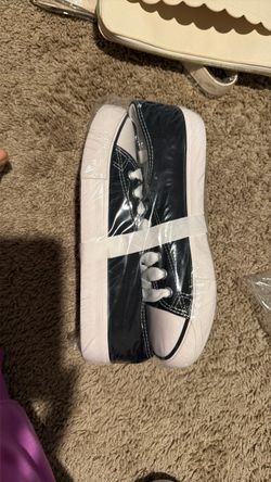 Navy Blue Low-Top Canvas Sneakers