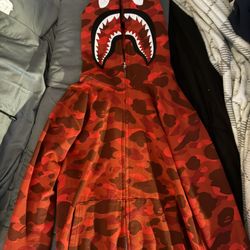 Bape Red Camo Shark Full-Zip FW/2020