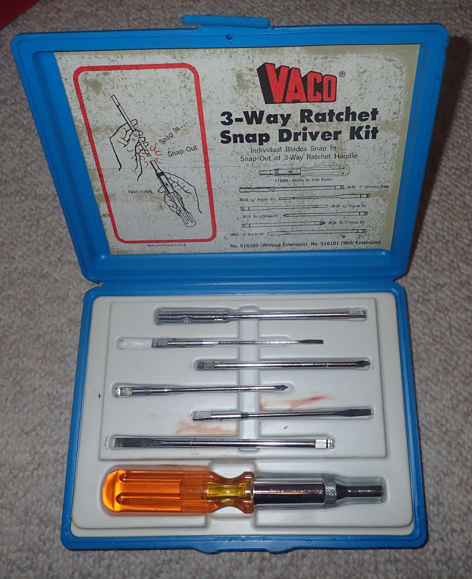 Vaco 3-way Ratchet Snap Driver Kit
