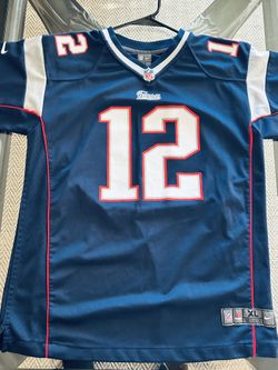 Brady Patriots Jersey # 12 Size Youth: XL