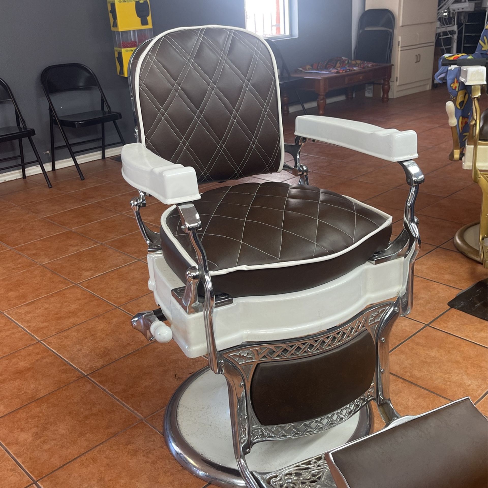 1920’s Koken Bow Tie Barber Chair 