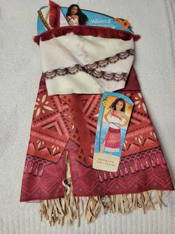 Jakks Disney Moana 2 Adventure Outfit Costume Dress Up for Kids Size 4-6x NEW