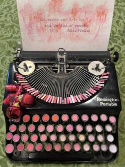 Remington portable paint swatch Art Typewriter
