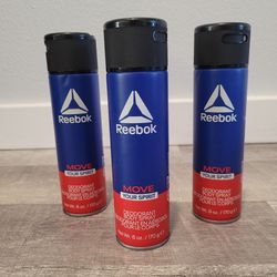 New Men's Reebok Deodorant Body Spray $10 Each
