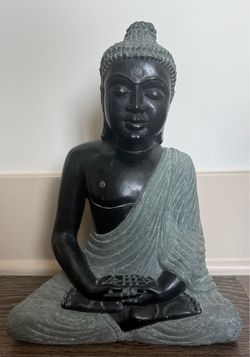 Seated Meditating Buddha Statue - Solid Granite