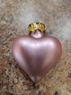 Pink Pearlized Heart-Shaped Deco, 2", New giftable, 12 per container at $4.00 ea
