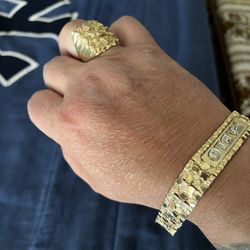 14k Nugget ID Bracelet 
