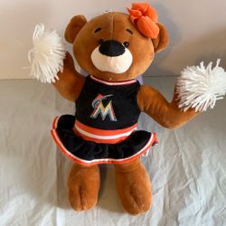 Florida Marlins Cheerleader Bear New With Tag 12 Inch