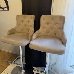 2 Gray Bar Stools 