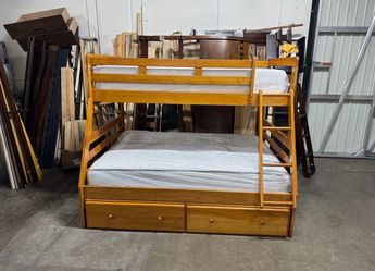Twin over Full Bunk Bed with Storage Drawers