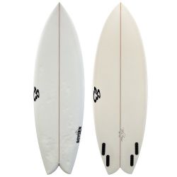 5'7" Boysen Surfboards Used Quad Fish Shortboard Surfboard