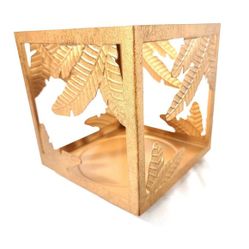 PartyLite Golden Square Jar Candle Holders