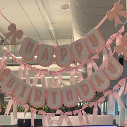 Pink Birthday Banner 