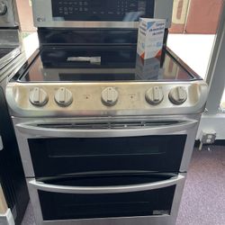 Stove-LG Open Box Double Oven Stove With 1 Year Warranty 