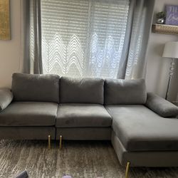 Grey sued Living Room Sectional Couch Sofa 