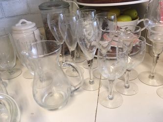 Vintage Etched Crystal Glass