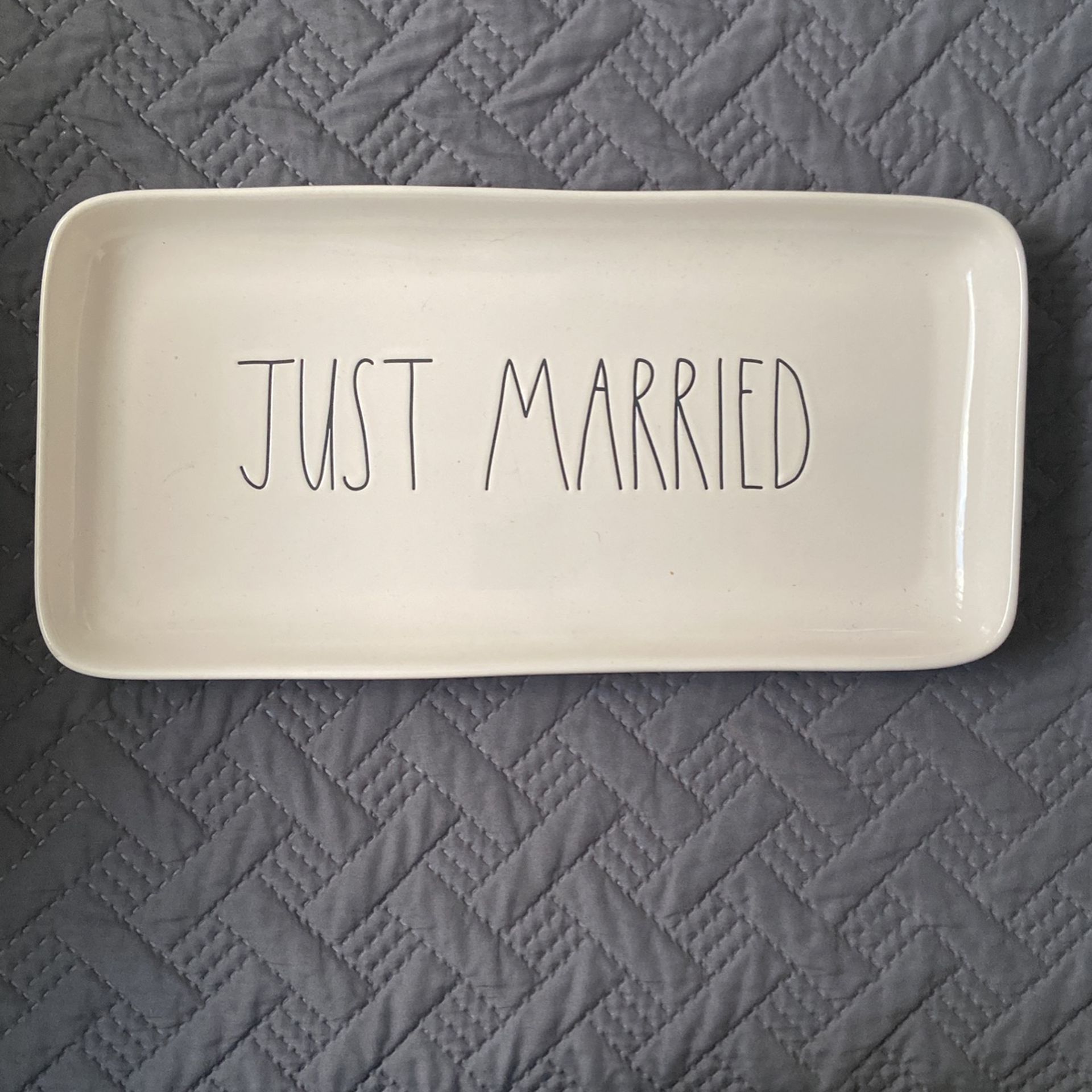 Rae dunn Just Married Serving Plate