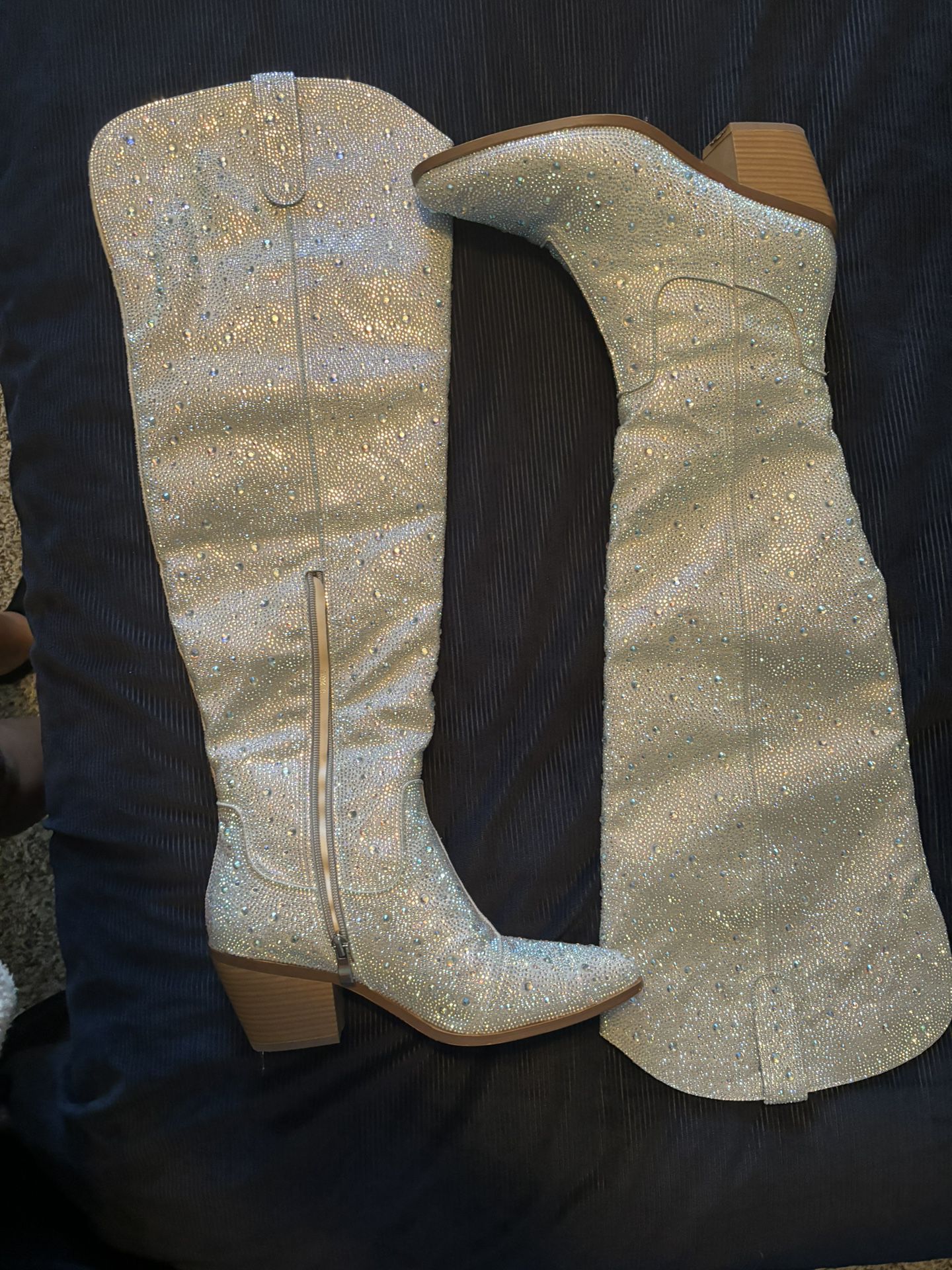 Rhinestone Boots Size 9