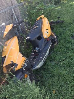 To stroke, moped.