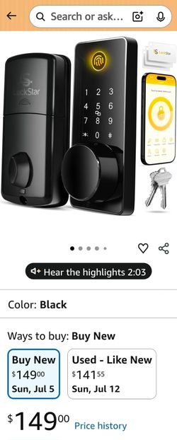 LOCKSTAR Smart Door Lock • Keyless Entry Deadbolt Door Lock