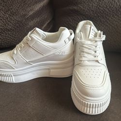A.Shay White Platform Sneakers NEW