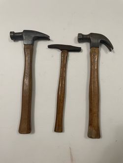(3) 1950’s Wood Handle Hammers