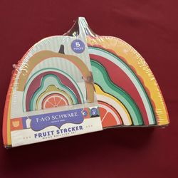 FAO Schwarz Wooden Fruit Stacking Toy