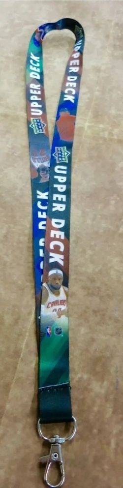 Two Promotional UPPER DECK Sports Lanyard Key Chain Jordan James Gretzky Woods 