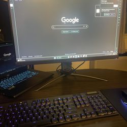 Pc Gaming Setup Monitor Keyboard And Mouse 