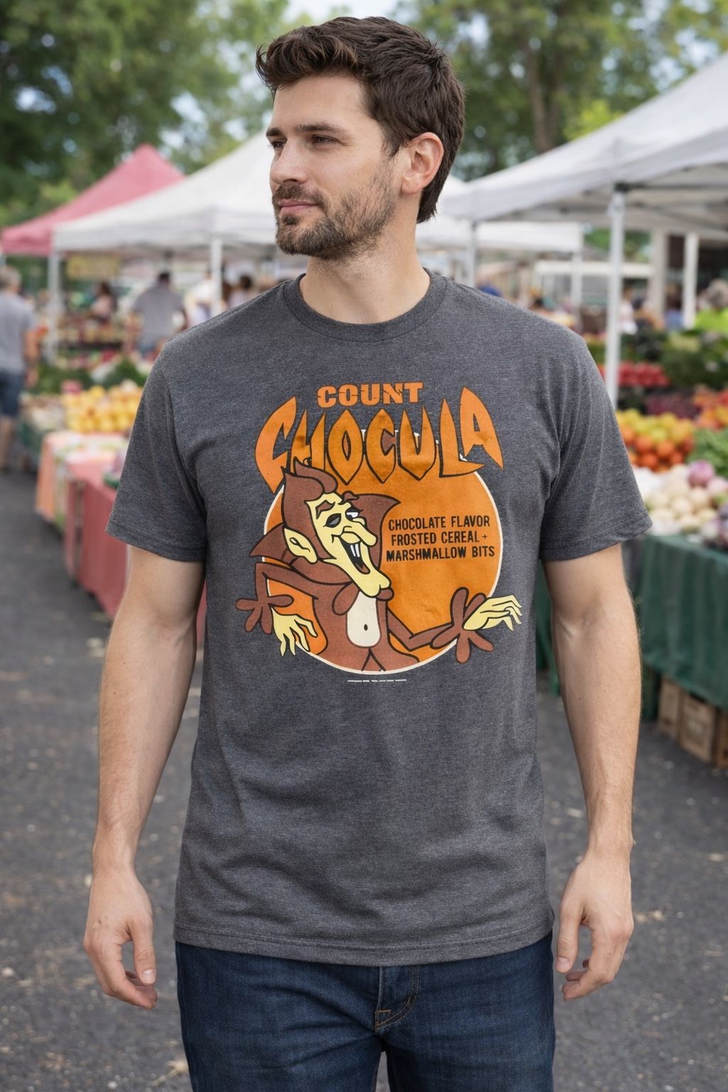Count Chocula T Shirt Men Large Tee Luv Vintage retro Style 80’s 90’s Cereal Y2K